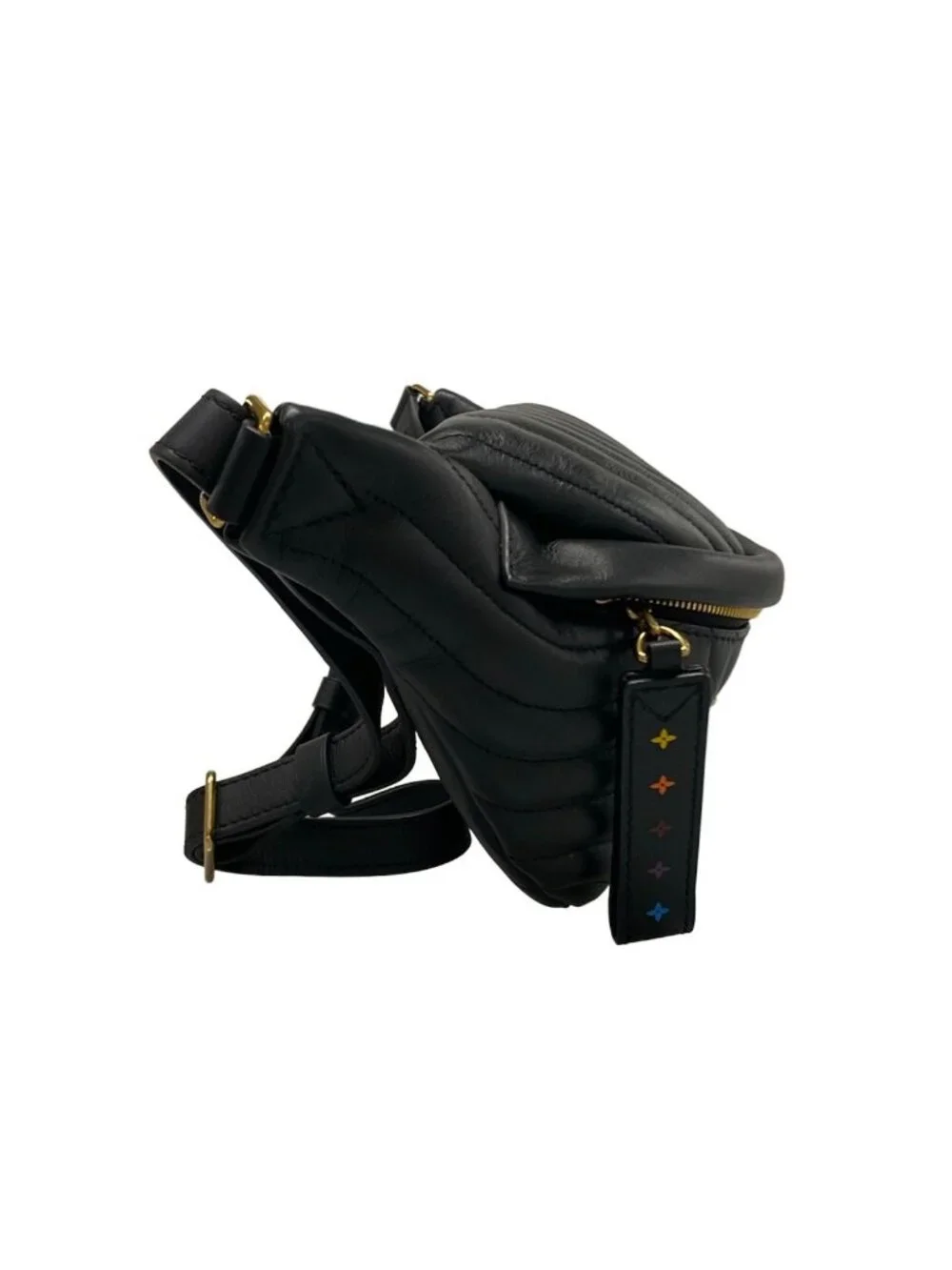 Louis Vuitton Waist Pouch New Wave Bum Bag Noir Leather